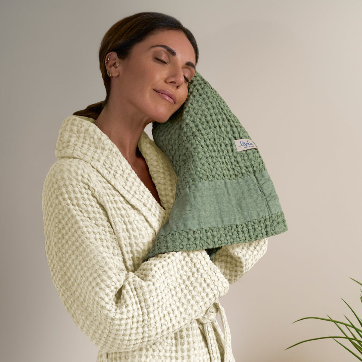 Accappatoio Scialle Nido d'Ape in puro Cotone - Jaspy