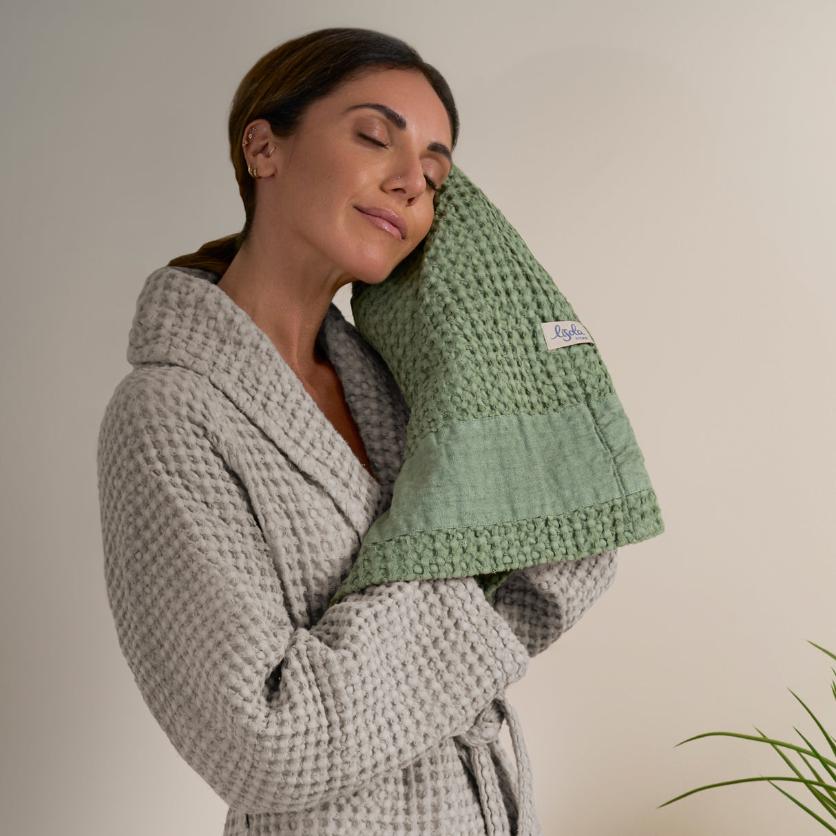 Accappatoio Scialle Nido d'Ape in puro Cotone - Jaspy