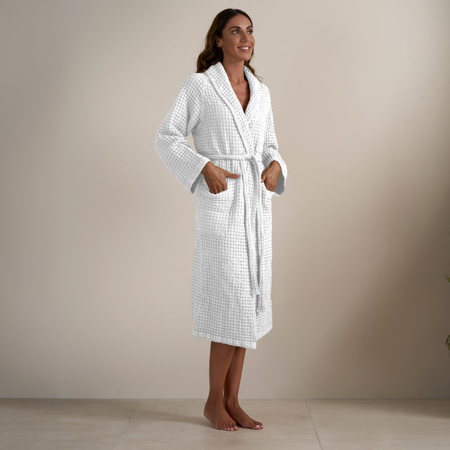 Accappatoio Scialle Nido d'Ape in puro Cotone - Jaspy