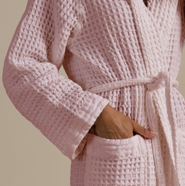 Accappatoio con Cappuccio Nido d'Ape in Puro Cotone - Jaspy