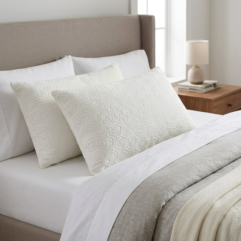 Coppia Copriguanciali in Spugna Jacquard con Cerniera - Sanaform