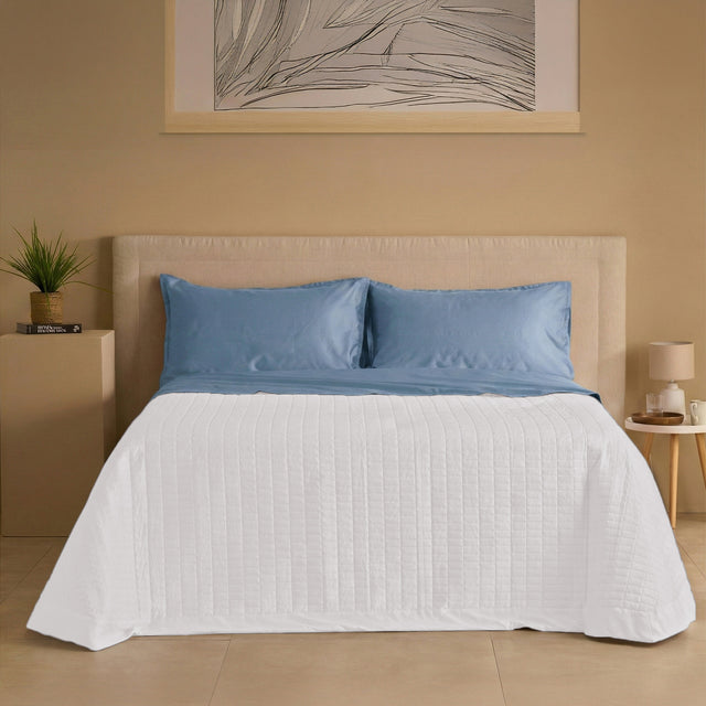 Trapuntino Leggero in Raso di Cotone - Smeraldo