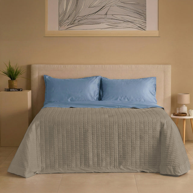 Trapuntino Leggero in Raso di Cotone - Smeraldo