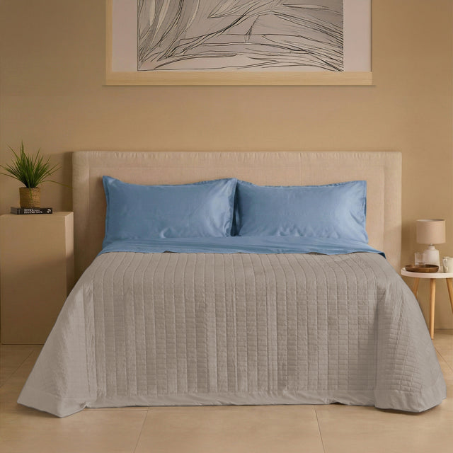 Trapuntino Leggero in Raso di Cotone - Smeraldo