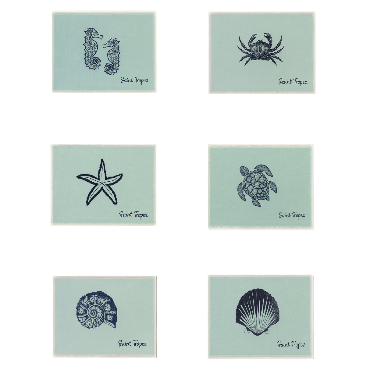 Set 6 Americani in Puro Cotone Fantasia - Bari