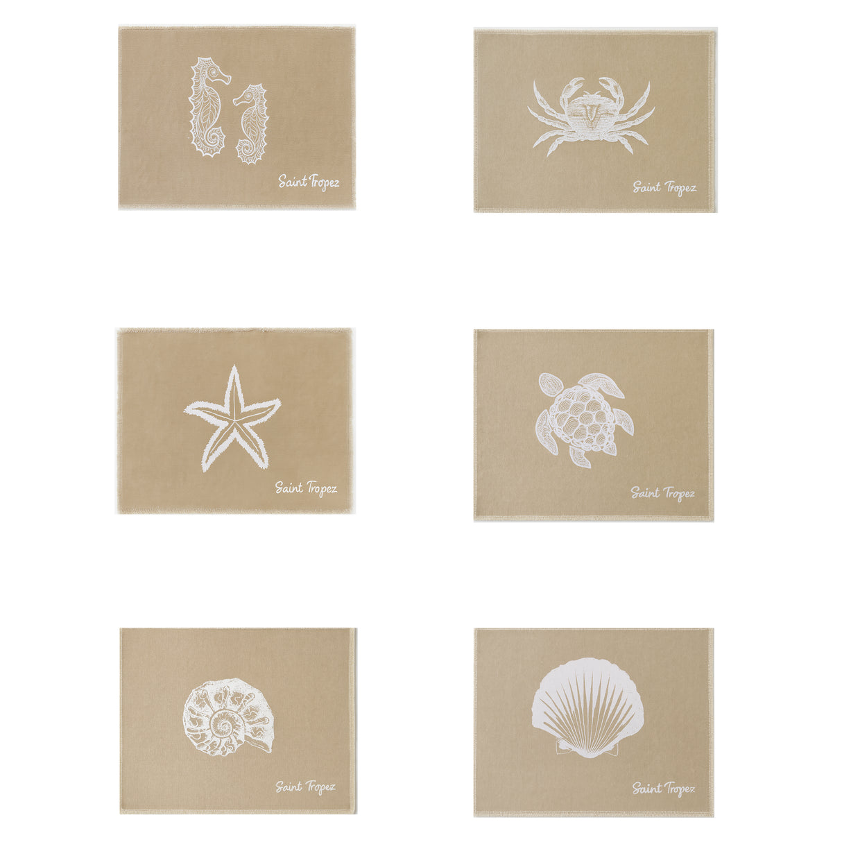 Set 6 Americani in Puro Cotone Fantasia - Bari