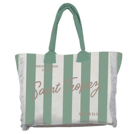Borsa Mare o Trousse in Puro Cotone Rigata - Rayure