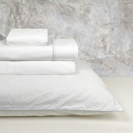 Completo Lenzuola in Percalle di Cotone Stonewashed - Volterra