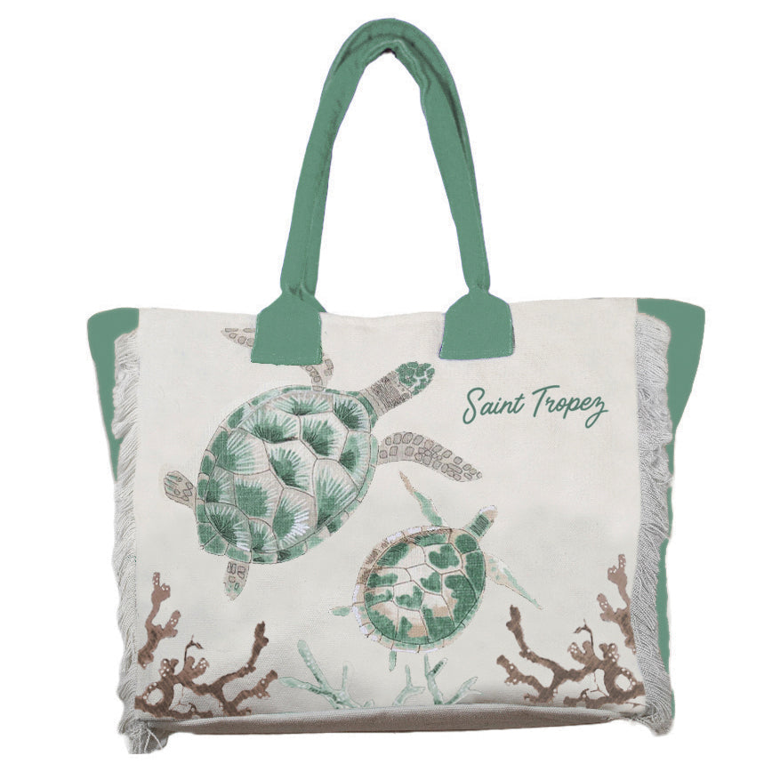 Borsa Mare o Trousse in Puro Cotone Fantasia Stampata - Esquinade