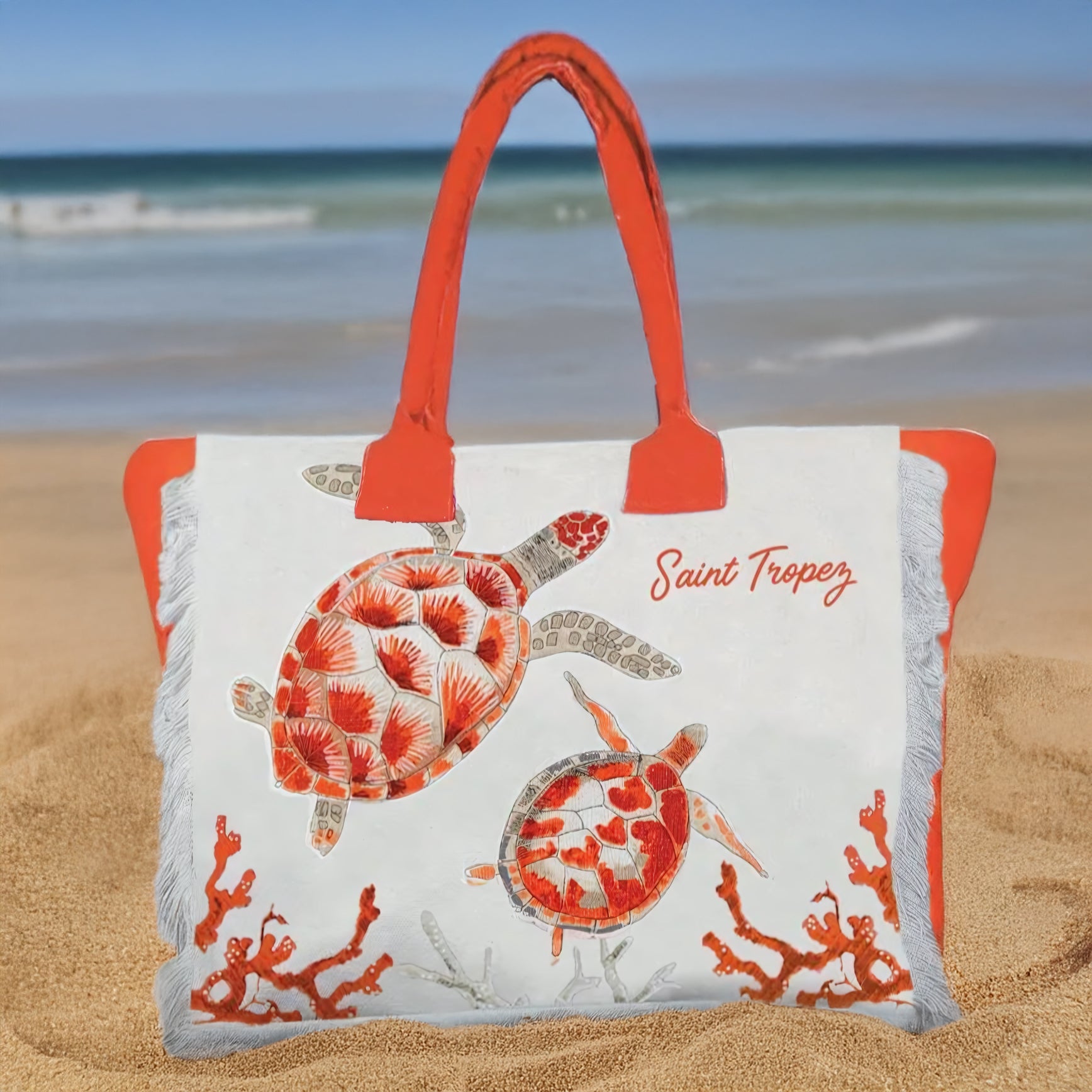 Borsa Mare o Trousse in Puro Cotone Fantasia Stampata - Esquinade