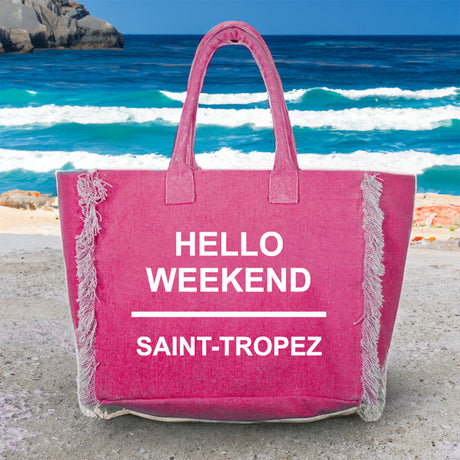 Borsa Mare o Trusse in Puro Cotone Tinta Unita - Hello Weekend