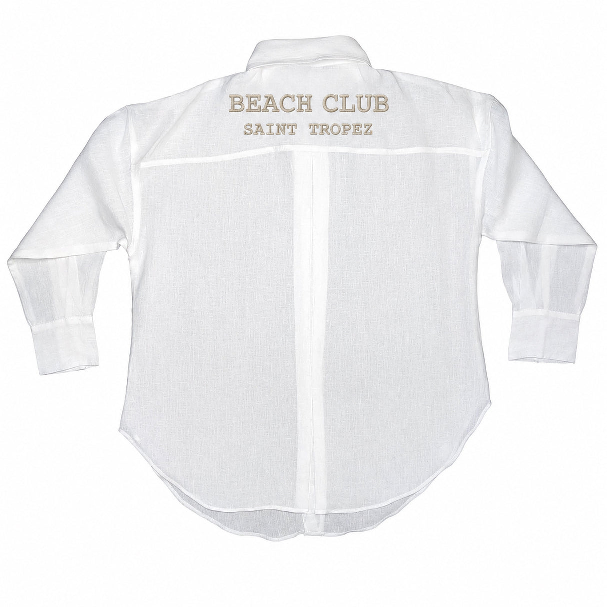 Camicia da Spiaggia in Puro Cotone Rigato - Beach Club