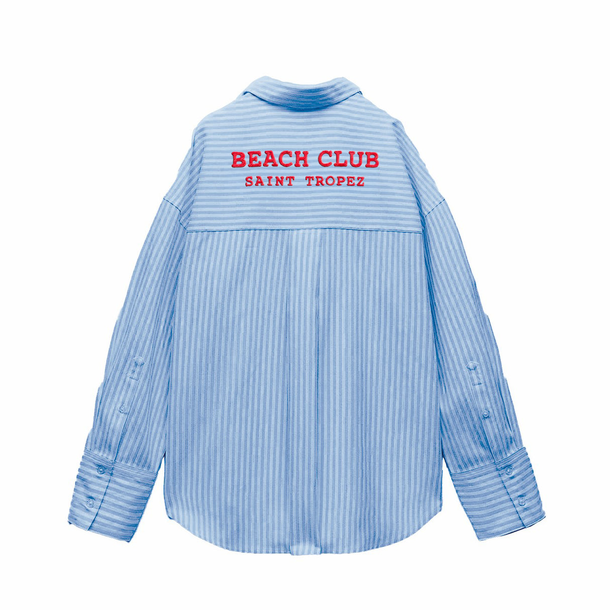 Camicia da Spiaggia in Puro Cotone Rigato - Beach Club