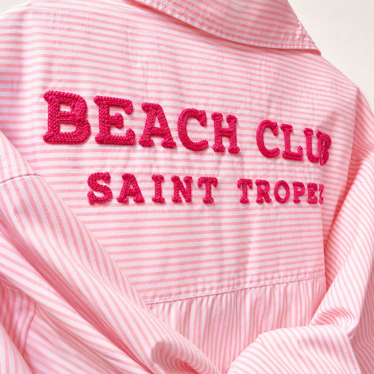 Camicia da Spiaggia in Puro Cotone Rigato - Beach Club