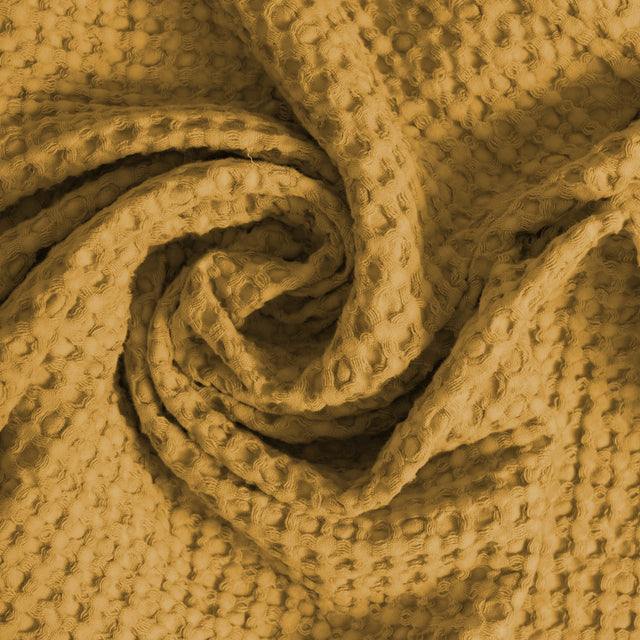 Coppia Nido d'Ape Stonewashed con Bordo in Lino - Jaspy