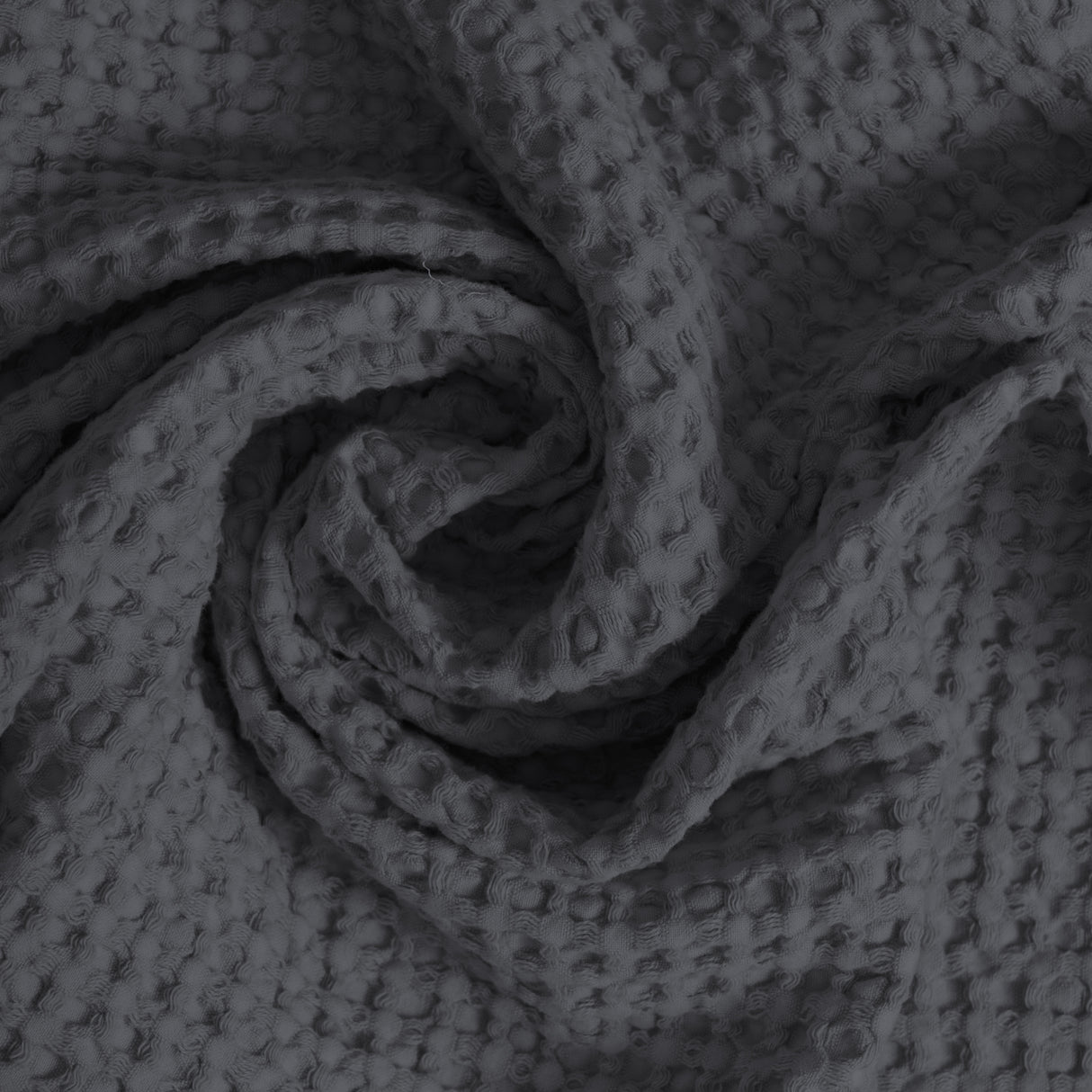 Coppia Nido d'Ape Stonewashed con Bordo in Lino - Jaspy