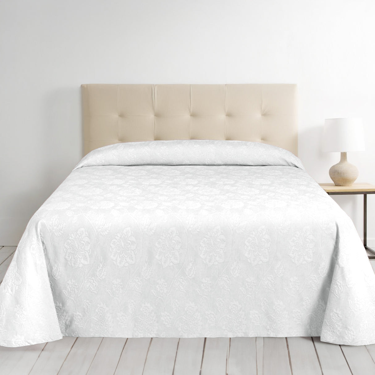 Copriletto in Cotone con Fantasia Jacquard - Barocco