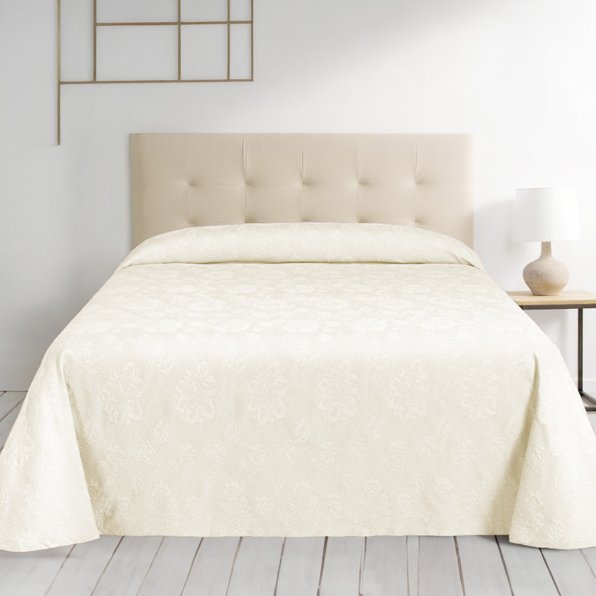 Copriletto in Cotone con Fantasia Jacquard - Barocco