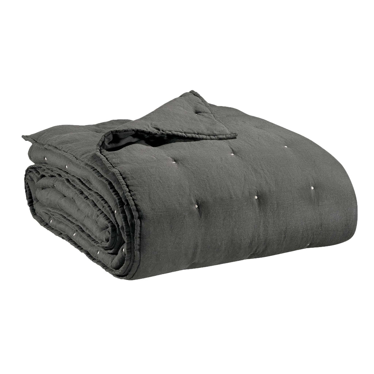 Copriletto Reversibile in Puro Cotone e Puro Lino Tinta Unita - Zeff Copriletto Vivaraise Singolo Tuono