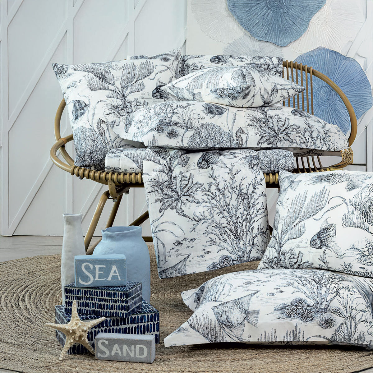 Completo Lenzuola Copriletto in Raso di Cotone Stampato - Tropical