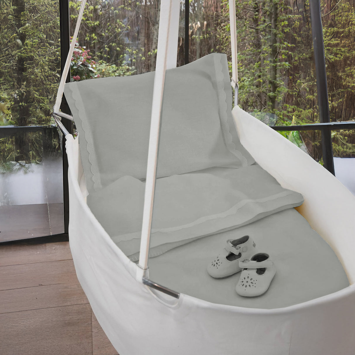 Completo Lenzuoline per Culla in Puro Lino - Nuvola