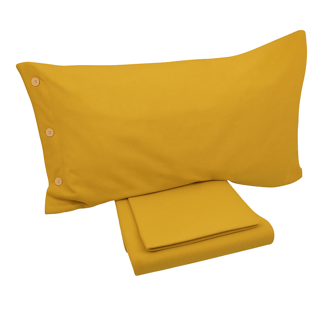 Completo Lenzuola di Cotone StoneWashed No Stiro - Daniel