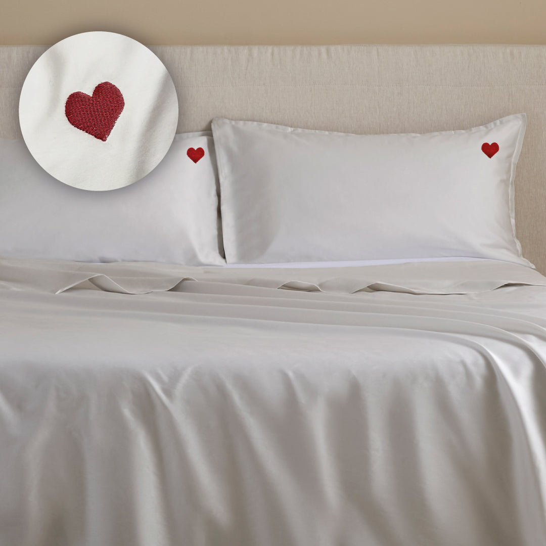 Federa in Raso di Cotone con Ricamo - Valentino