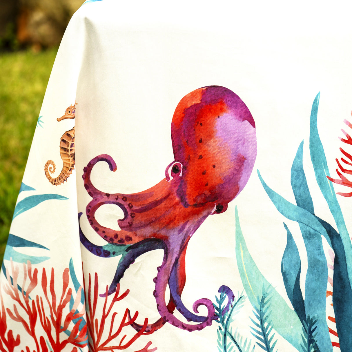 Tovaglia in Puro Cotone - Fondale Marino