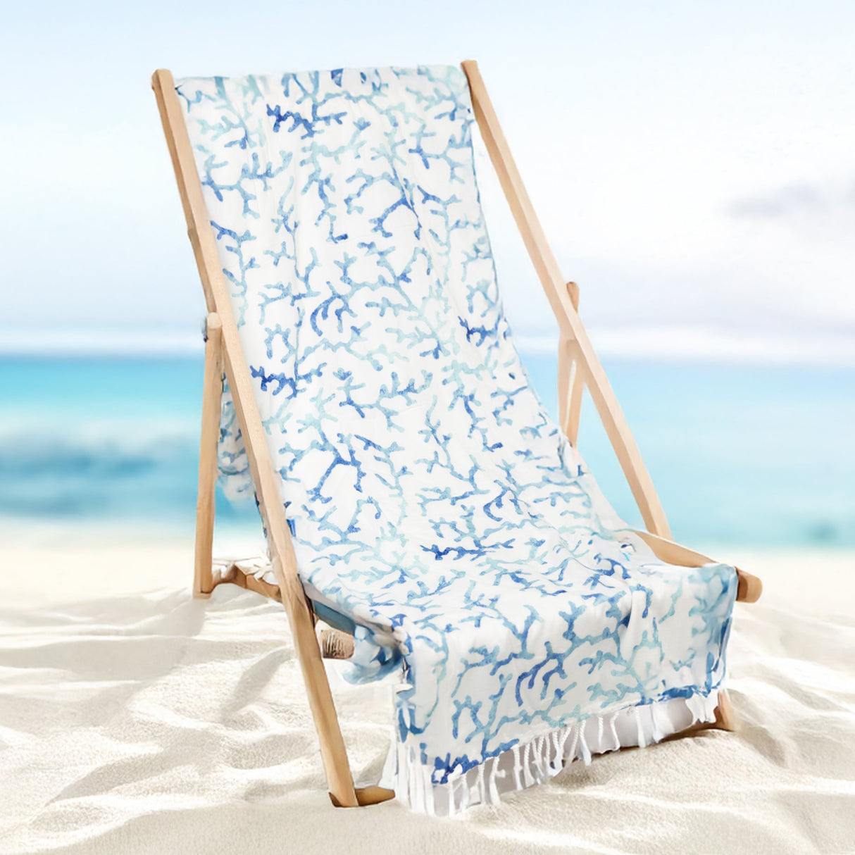 Telo Mare in Spugna di Cotone Fantasia Stampata - Fidji