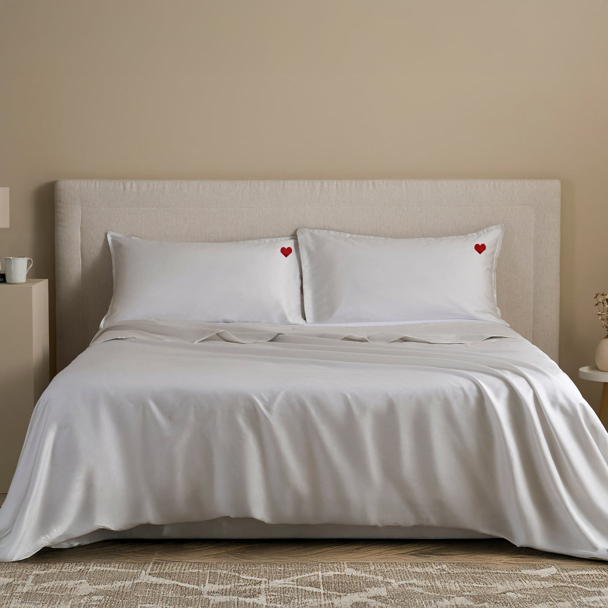 Federa in Raso di Cotone con Ricamo - Valentino