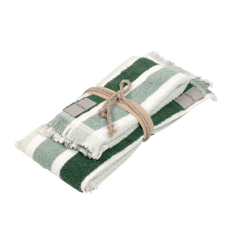 Coppia di Asciugamani in Spugna di Cotone - Gradazioni