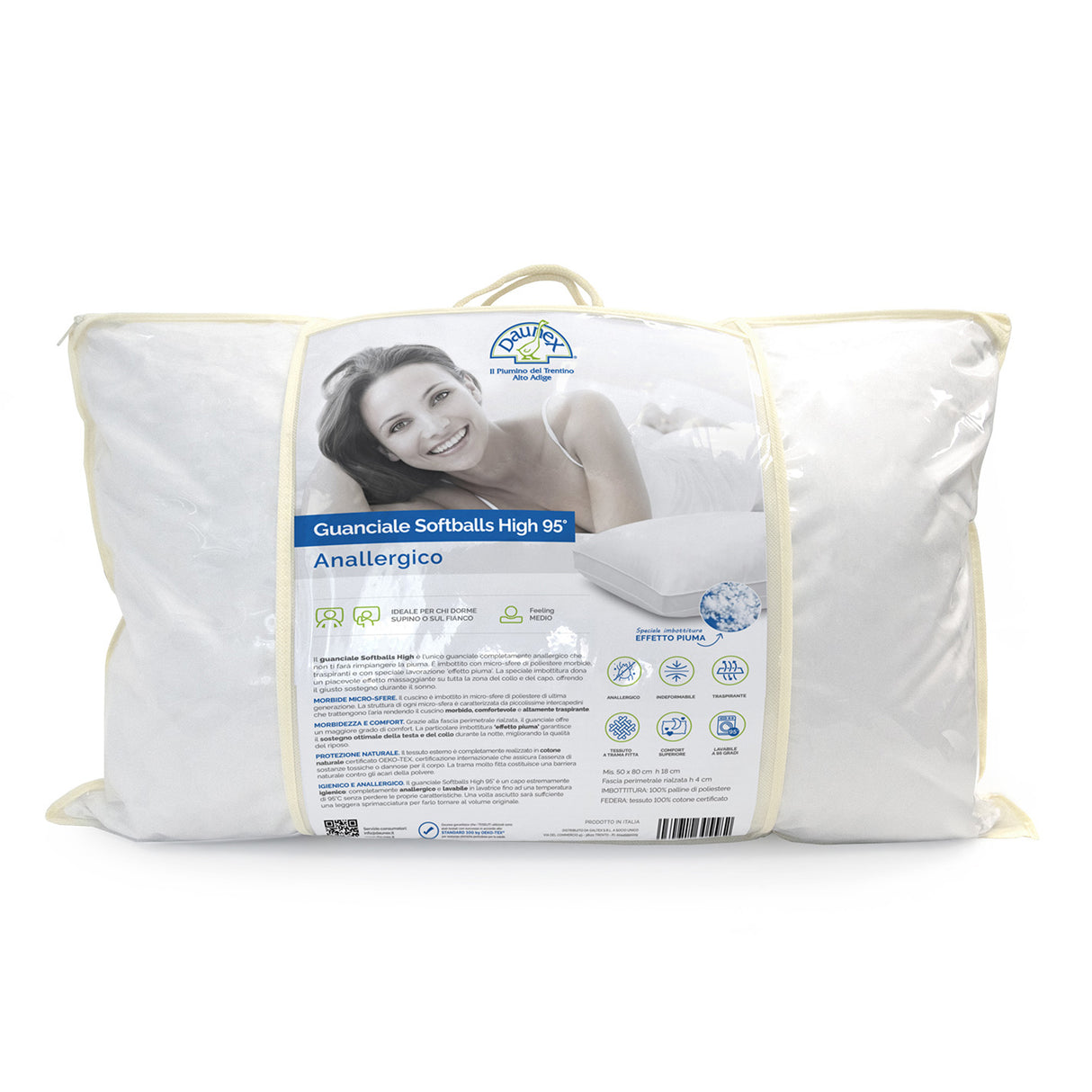 Guanciale con Soffietto Perimetrale - Fiocco