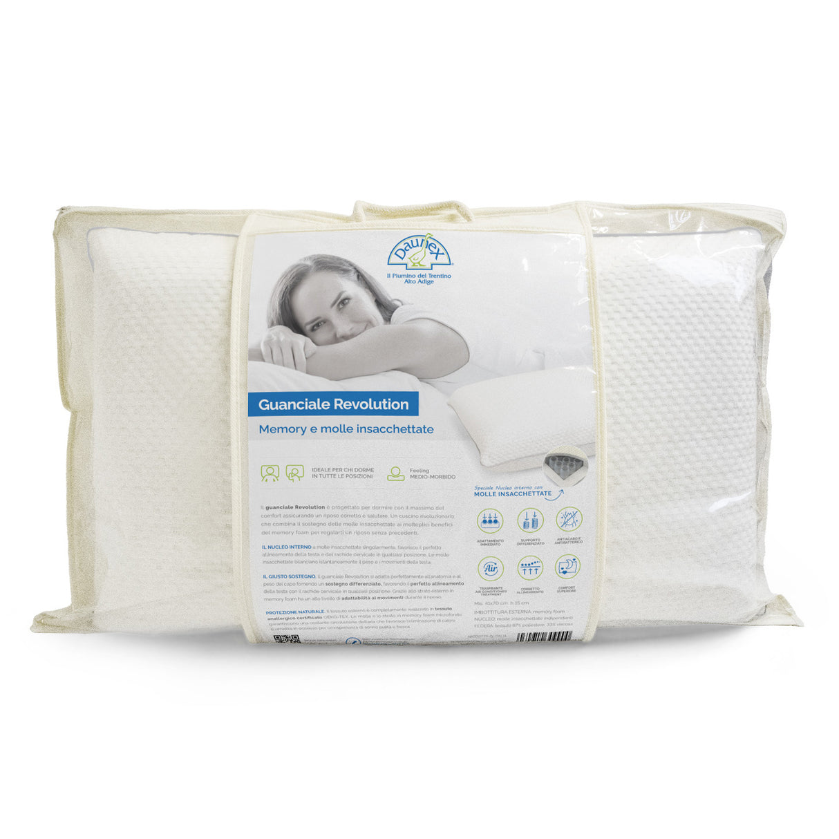 Guanciale Anallergico a Molle Insacchettate - Revolution