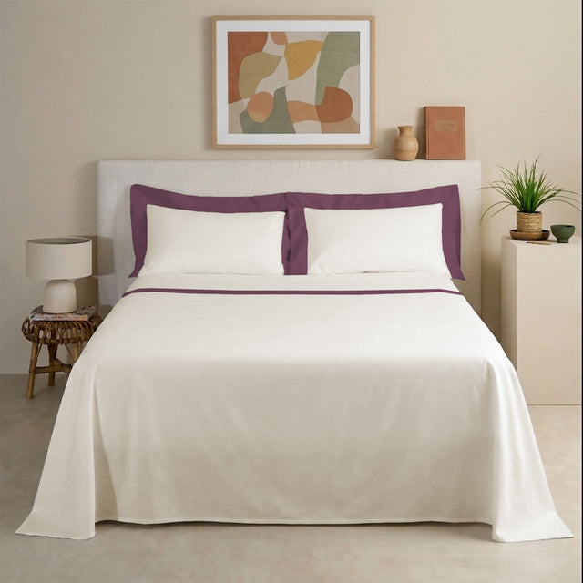 Completo Lenzuola con Bordo in Raso - Diamante