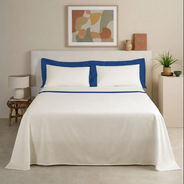 Completo Lenzuola con Bordo in Raso - Diamante