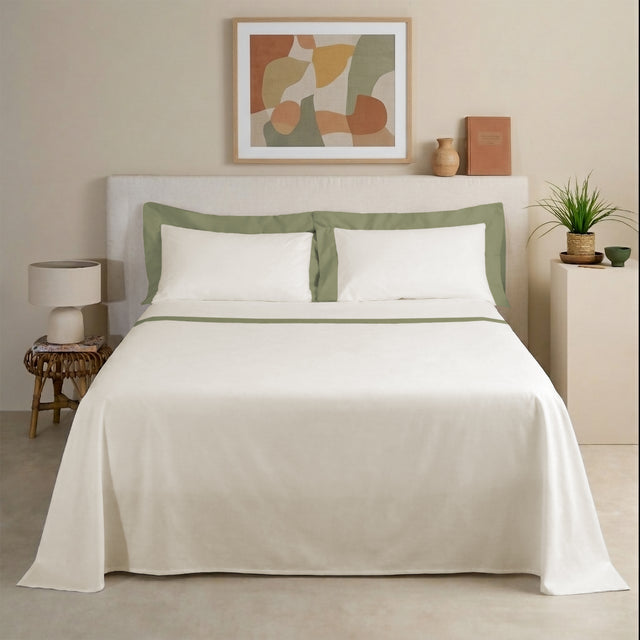 Completo Lenzuola con Bordo in Raso - Diamante