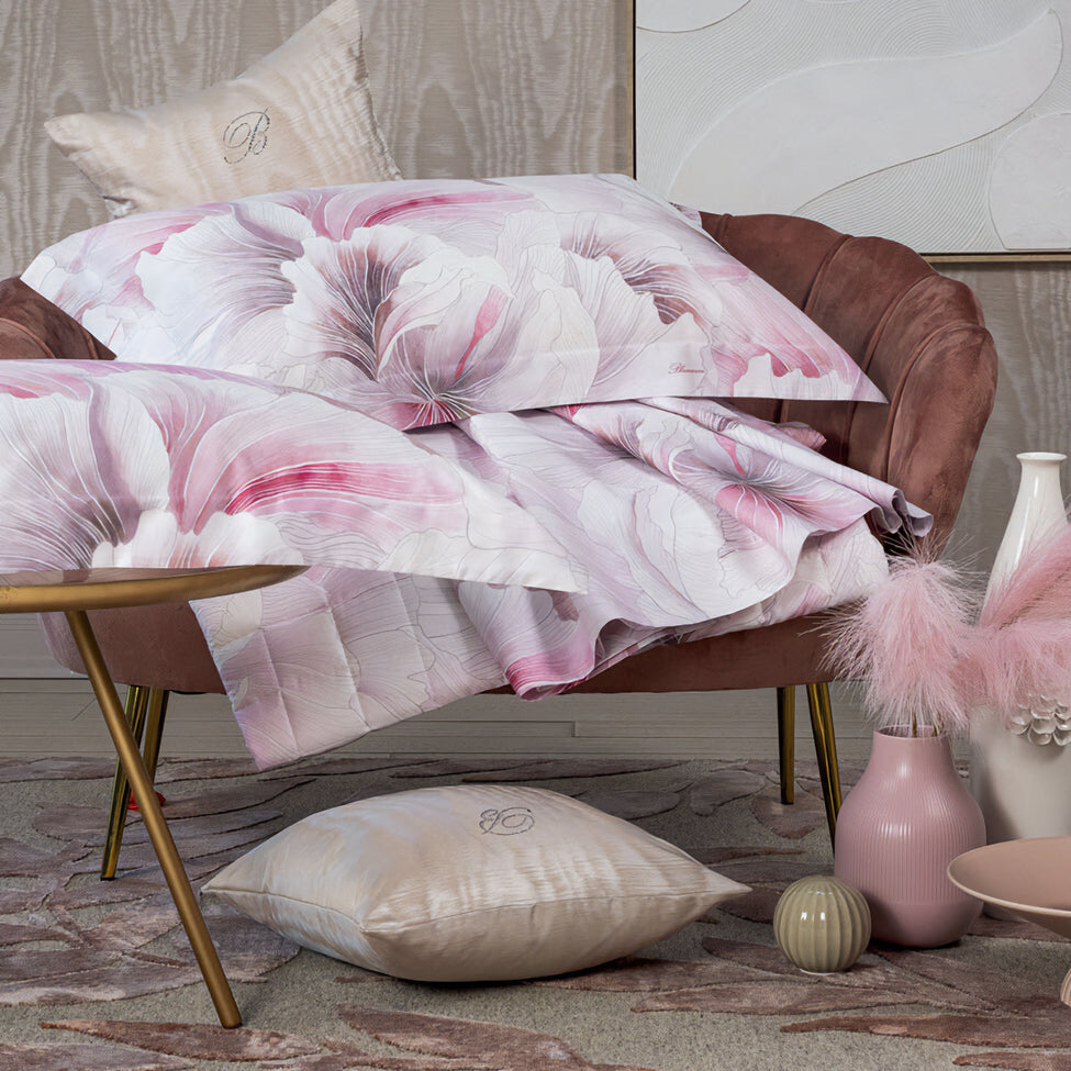 Completo Lenzuola Copriletto in Raso di Cotone Stampato - Bella di Notte