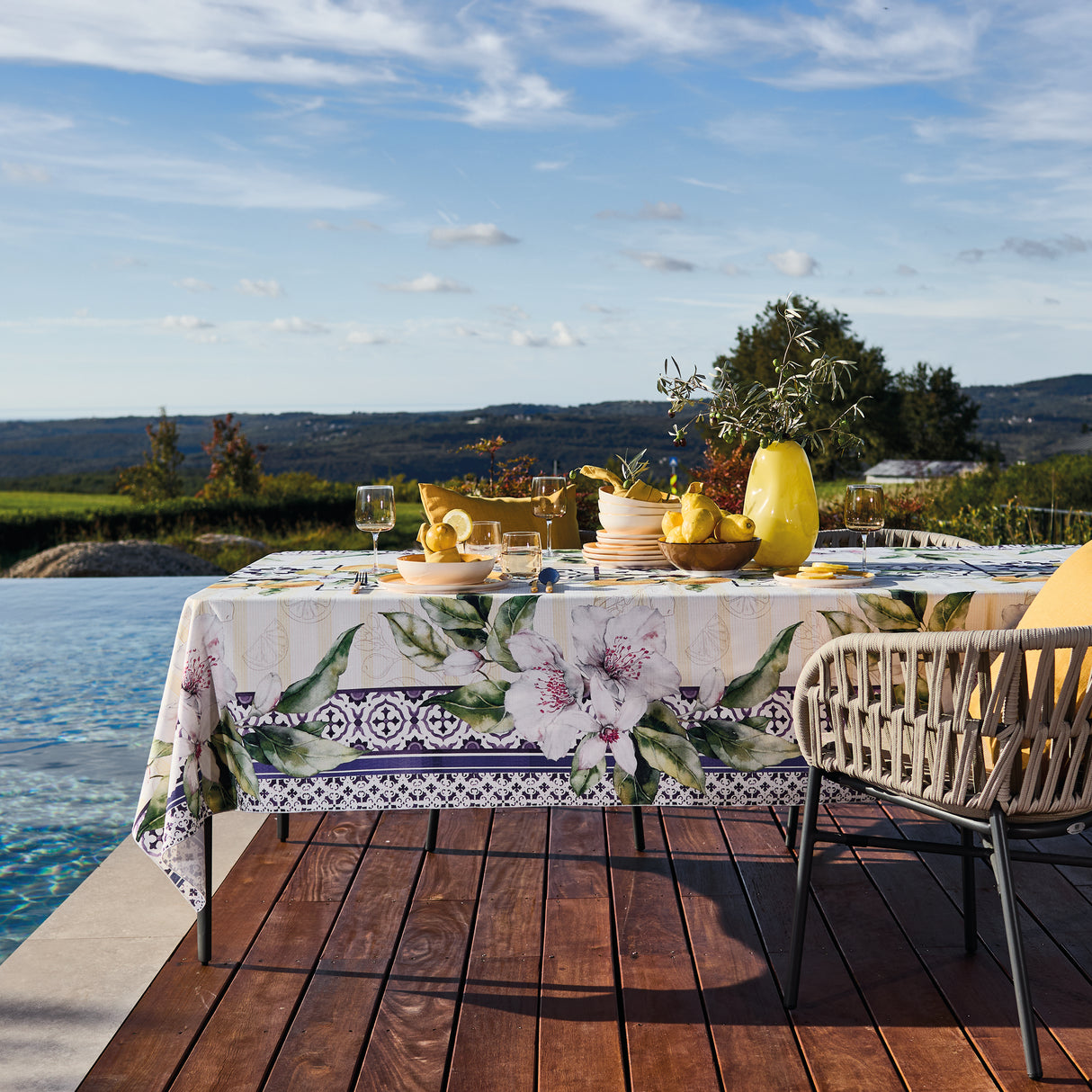 Tovaglia Antimacchia in Fantasia Mediterranea - Maiori Eterna