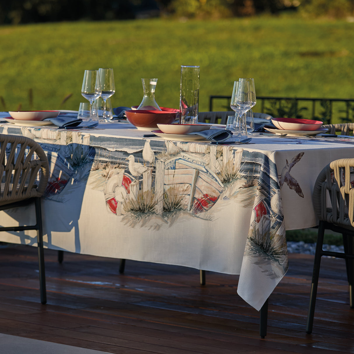 Tovaglia Antimacchia in Fantasia Costiera - Marlontano