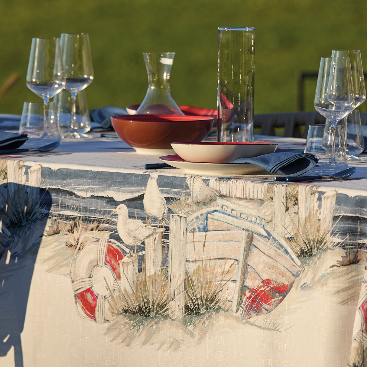 Tovaglia Antimacchia in Fantasia Costiera - Marlontano