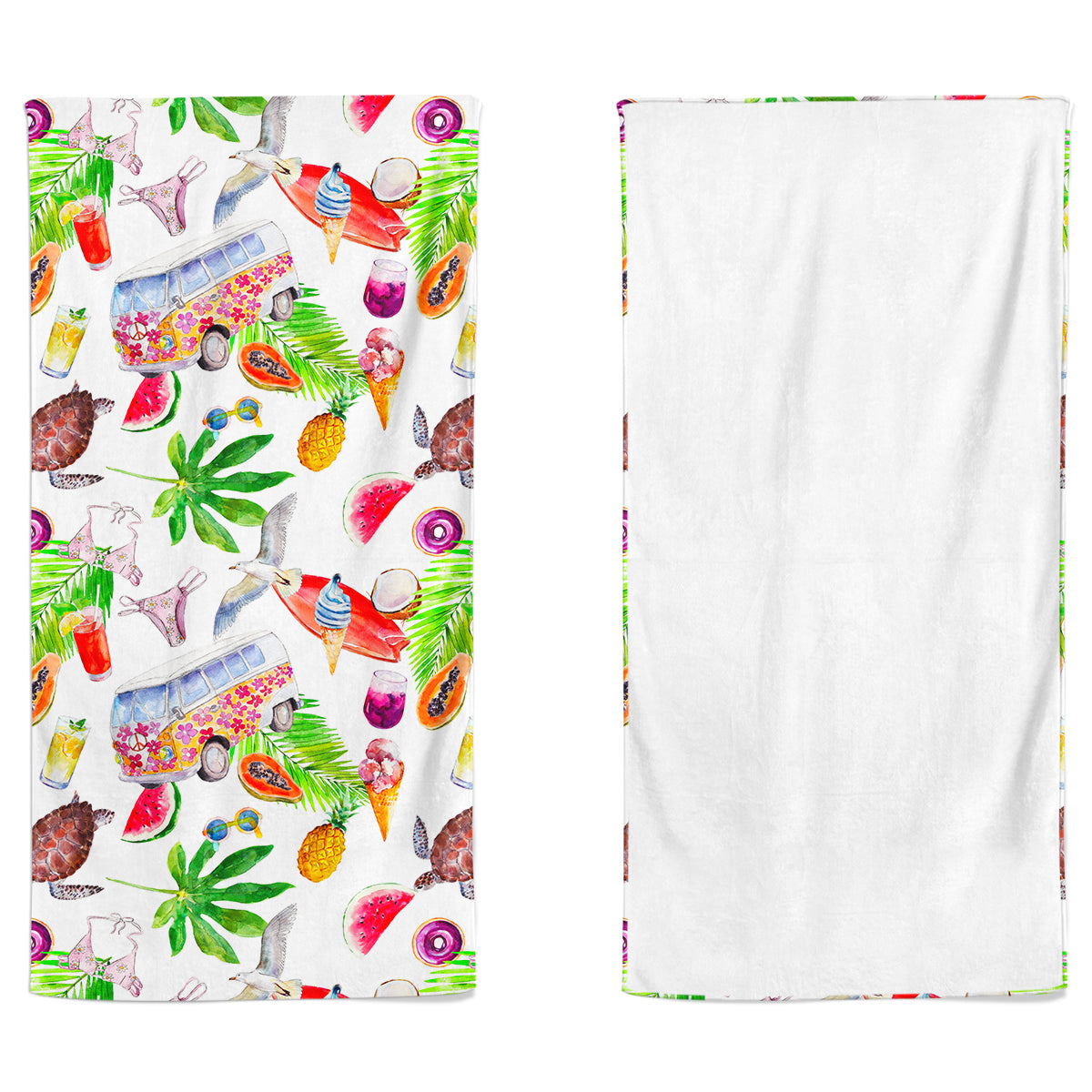 Telo Mare in Microvelour Stampa Doubleface - Fruits