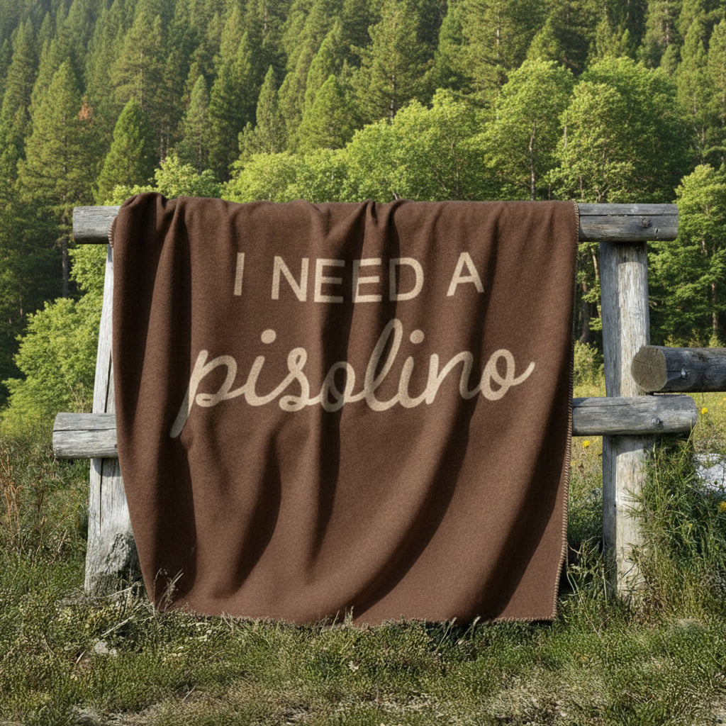 Plaid in Lana Cotta con Scritta - Pisolino