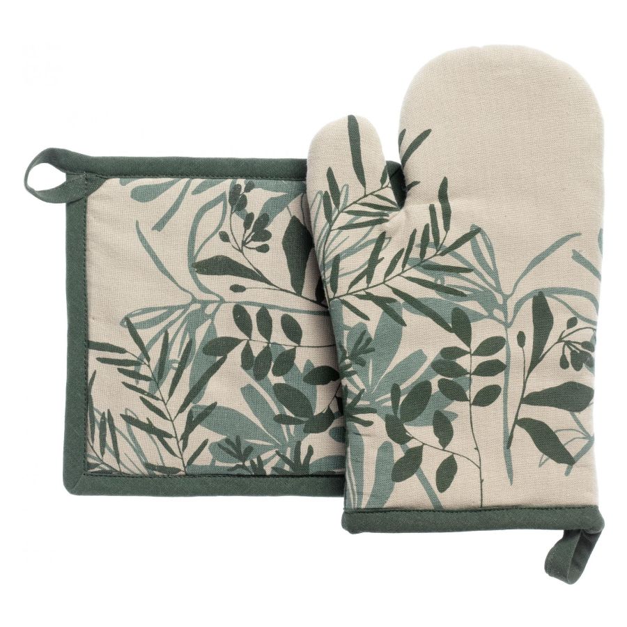 Set Presina e Guantone in Cotone Floreale - Majda