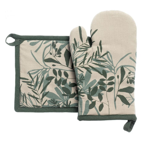 Set Presina e Guantone in Cotone Floreale - Majda