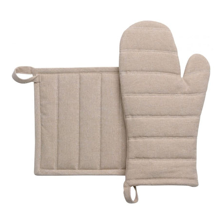 Set Presina e Guantone in Cotone Riciclato Tinta Unita - Jona