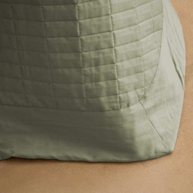 Trapuntino Leggero in Raso di Cotone - Smeraldo