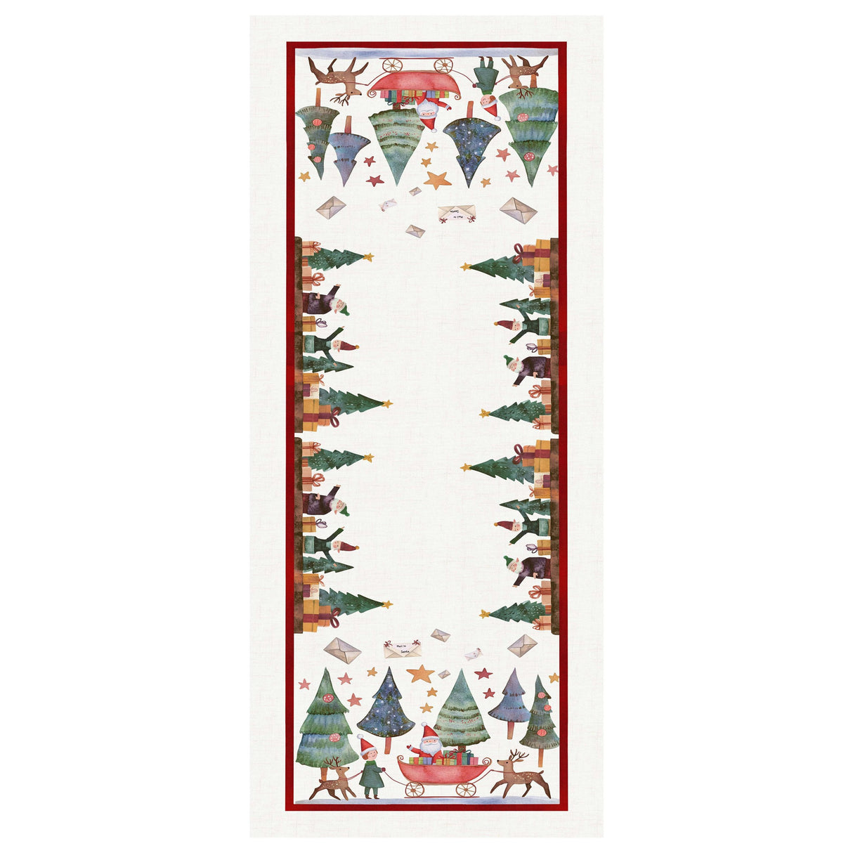 Runner in Puro Cotone Fantasia Natalizia - Christmas Factory