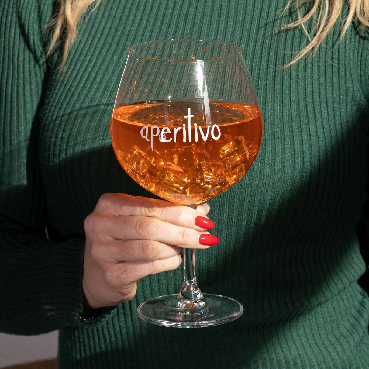 Set 2 Calici da Cocktail in Vetro Serigrafati - Aperitivo