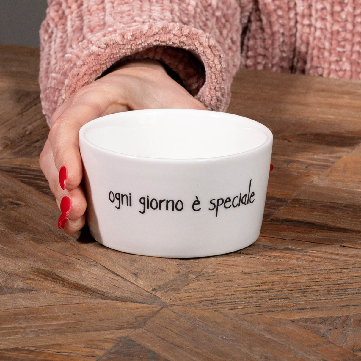 Set 2 Coppette in Grès Serigrafata - Ogni Giorno è Speciale