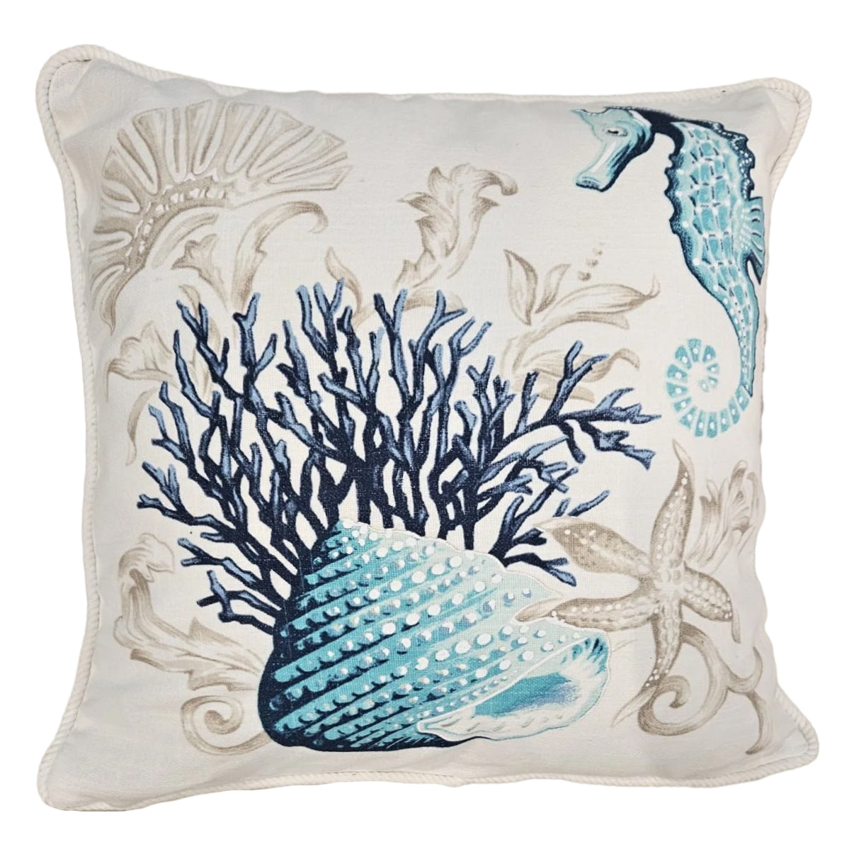 Copricuscino in Velluto Fantasia Marina - Sidney